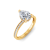 3 Ct Pear Moissanite Dainty Channel Set Engagement Ring