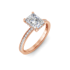 4 Ct Radiant Moissanite Dainty Channel Set Engagement Ring