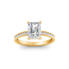 3 Ct Radiant Lab Diamond Dainty Channel Set Engagement Ring