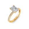 3 Ct Radiant Lab Diamond Dainty Channel Set Engagement Ring