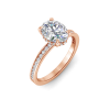 1 Ct Oval Lab Diamond Dainty Channel Set Engagement Ring