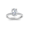 1 Ct Oval Moissanite Dainty Channel Set Engagement Ring