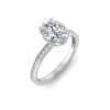 1 Ct Oval Moissanite Dainty Channel Set Engagement Ring