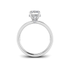 1 Ct Oval Moissanite Dainty Channel Set Engagement Ring