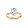 2 Ct Oval Lab Diamond Dainty Channel Set Engagement Ring