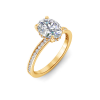 2 Ct Oval Lab Diamond Dainty Channel Set Engagement Ring