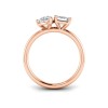 2 Ctw Toi et Moi Two Stone Ring with Pear & Emerald-Cut Moissanite