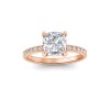 1 Ct Cushion Lab Diamond Dainty Thin Engagement Ring