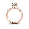 1 Ct Cushion Lab Diamond Dainty Thin Engagement Ring