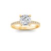 1 Ct Cushion Lab Diamond Dainty Thin Engagement Ring