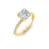 1 Ct Cushion Lab Diamond Dainty Thin Engagement Ring