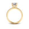1 Ct Cushion Lab Diamond Dainty Thin Engagement Ring