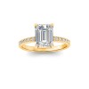 3 Ct Emerald Lab Diamond Dainty Thin Engagement Ring