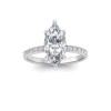 3 Ct Marquise Lab Diamond Dainty Thin Engagement Ring