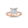 4 Ct Princess Colorless Lab Diamond Dainty Thin Engagement Ring