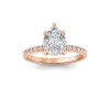 2 Ct Pear Lab Diamond Dainty Thin Engagement Ring