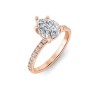 2 Ct Pear Lab Diamond Dainty Thin Engagement Ring