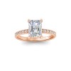 1 Ct Radiant Colorless Lab Diamond Dainty Thin Engagement Ring