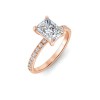 1 Ct Radiant Colorless Lab Diamond Dainty Thin Engagement Ring