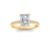 5 Ct Radiant Moissanite Dainty Thin Engagement Ring