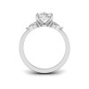 1 Ct Elongated Cushion Moissanite Three Stone Tapered Engagement Ring