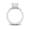 2.5 Ct Emerald Lab Diamond Three Stone Tapered Engagement Ring
