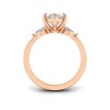 5 Ct Marquise Moissanite Three Stone Tapered Engagement Ring