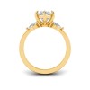 5 Ct Marquise Moissanite Three Stone Tapered Engagement Ring