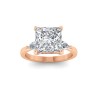 2.5 Ct Princess Lab Diamond Three Stone Tapered Engagement Ring