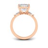 2.5 Ct Princess Lab Diamond Three Stone Tapered Engagement Ring