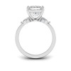 4 Ct Princess Colorless Lab Diamond Three Stone Tapered Engagement Ring