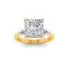 1 Ct Princess Moissanite Three Stone Tapered Engagement Ring