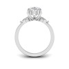 3.5 Ct Pear Lab Diamond Three Stone Whisper Engagement Ring