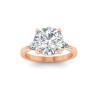 5 Ct Round Lab Diamond Three Stone Tapered Engagement Ring
