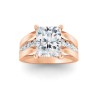 2 Ct Radiant Moissanite Wide Band Channel Set Engagement Ring