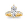 4 Ct Marquise Lab Diamond Secret Halo Classic Engagement Ring with Accent Diamonds