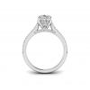 1 Ct Pear Lab Diamond Secret Halo Classic Engagement Ring with Accent Diamonds