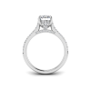 1 Ct Oval Colorless Lab Diamond Secret Halo Classic Engagement Ring with Accent Diamonds