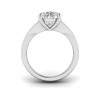 2 Ct Pear Moissanite Statement Engagement Ring with Wide Baguette Band