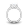 3 Ct Radiant Moissanite Statement Engagement Ring with Wide Baguette Band