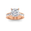 2 Ct Cushion Lab Diamond Channel Set Engagement Ring