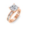 2 Ct Cushion Lab Diamond Channel Set Engagement Ring