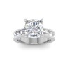 4 Ct Cushion Lab Diamond Channel Set Engagement Ring