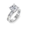 4 Ct Cushion Lab Diamond Channel Set Engagement Ring
