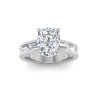 5 Ct Elongated Cushion Colorless Lab Diamond Channel Set Engagement Ring