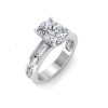 5 Ct Elongated Cushion Colorless Lab Diamond Channel Set Engagement Ring