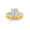4 Ct Elongated Cushion Lab Diamond Channel Set Engagement Ring
