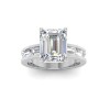 2.5 Ct Emerald Lab Diamond Channel Set Engagement Ring