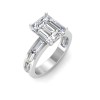 2.5 Ct Emerald Lab Diamond Channel Set Engagement Ring