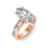 5 Ct Marquise Moissanite Channel Set Engagement Ring